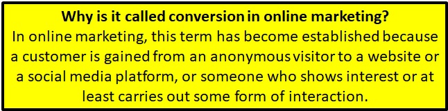 Why conversion became a term in online marketing